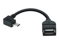 Xtech XTC360 - Data adapter - USB female to Micro-USB Type B male - 13.5 cm - angled connector