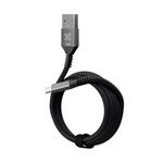 Klip Xtreme USB cable - 24 pin USB-C - 9 pin USB Type A - 1 m - Black - 30W Braided Fast charging