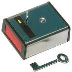 Seco-Larm S-A Latching N.O. Panic Button. Push-to-close, with key reset. 1A@12VDC. Surface-mount A