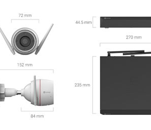 EZVIZ 4MP Video Surveillance Kit Includes: (4) H3C 4MP/2K+ 2.8mm wireless (Wi-Fi) camera