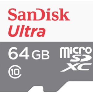 SanDisk Ultra - Flash memory card (microSDHC to SD adapter included) - 64 GB - Class 10 - microSDXC
