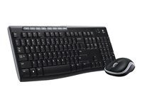 Logitech MK270 Wireless Combo - Keyboard and mouse set - wireless - 2.4 GHz - English - black