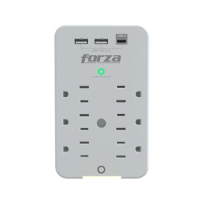 Forza FWT-631USBC - Surge protector (wall mountable) - AC 125 V - 1875 Watt - output con