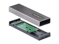 StarTech.com USB-C 10Gbps to M.2 NVMe or M.2 SATA SSD Enclosure, Tool-free M.2 PCIe/SATA