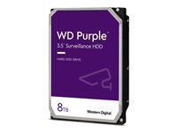 Western Digital WD Purple WD85PURZ - Hard drive - 8 TB - internal - 3.5" - SATA 6Gb/s - 5640 rpm - buffe